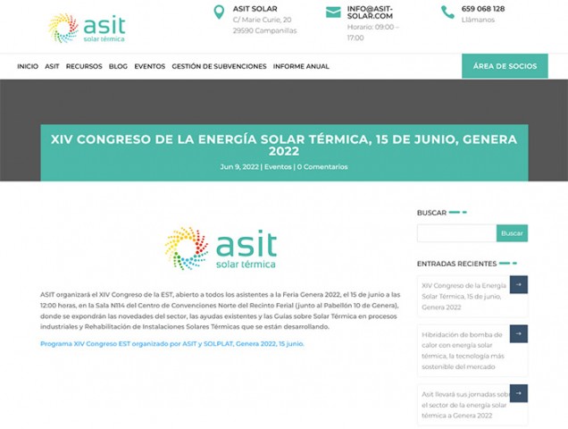 XIV Congreso de la Energía Solar Térmica