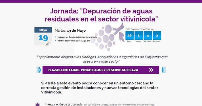 Jornada "Depuración de aguas residuales en bodegas"