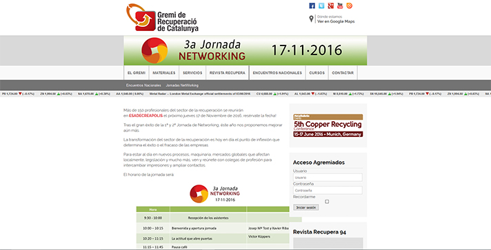 3ª Jornada de Networking Gremi de Recuperació de Catalunya