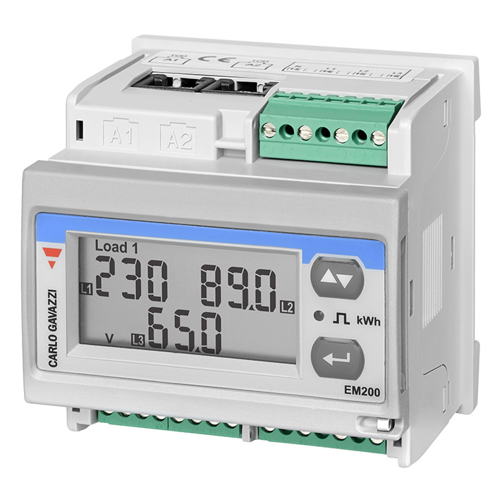 EM270 es la solución para aplicaciones en las que hay que instalar varios medidores en un panel de distribución o cuadro eléctrico