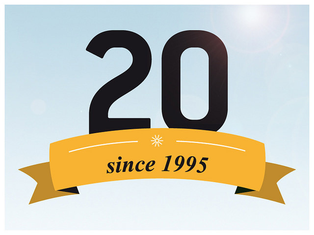 Logo de celebración del 20 aniversario de Krannich Solar