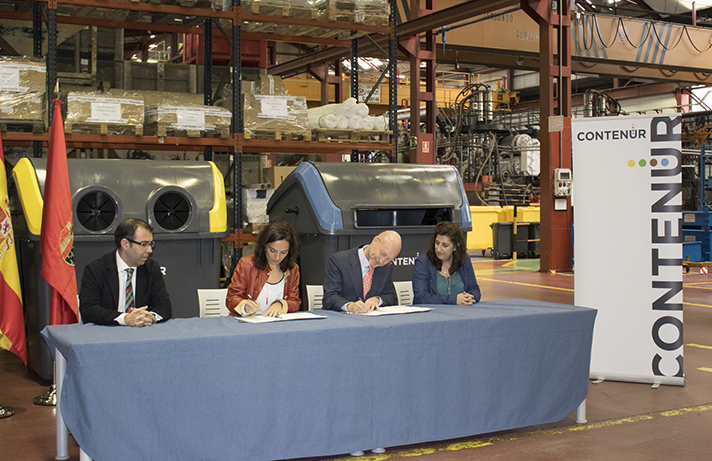 Este convenio de colaboración ha sido firmado por la alcaldesa de Getafe, Sara Hernández, e Íñigo Querejeta, director general de Contenur