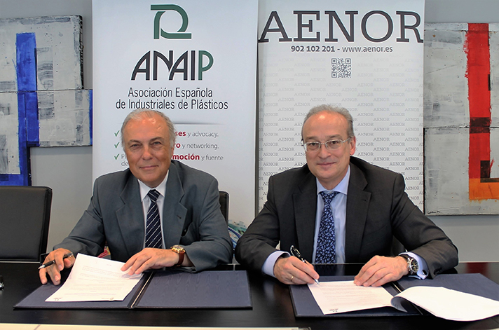 El Director General de ANAIP, Luis Cediel y el Director General de AENOR, Avelino Brito