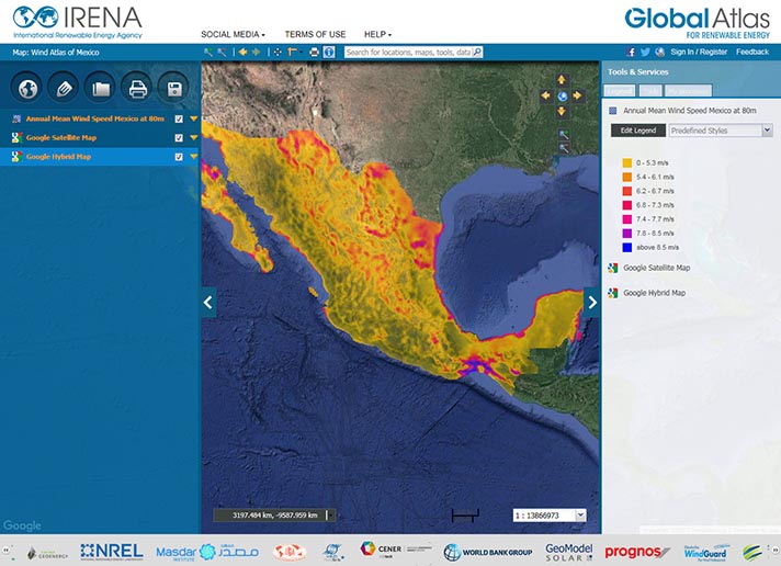 IRENA, la Agencia Internacional de las Energías Renovables, ha actualizado recientemente su mapa mundial de recursos renovables