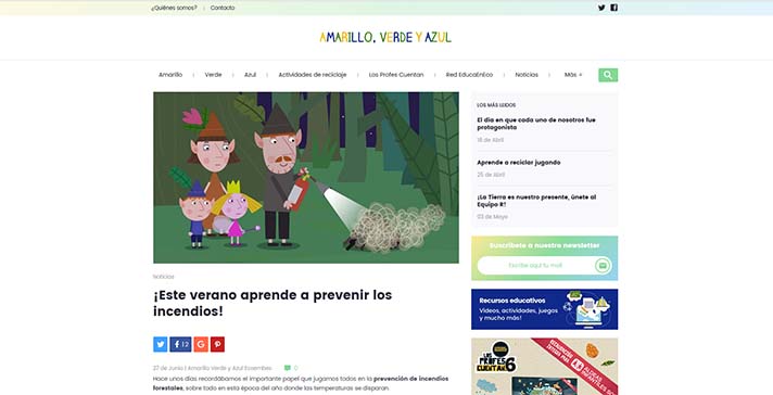 Los habitantes de El Pequeño Reino, protagonistas de una de las series de CLAN más vistas por el público infantil, ofrecen consejos  para prevenir incendios forestales