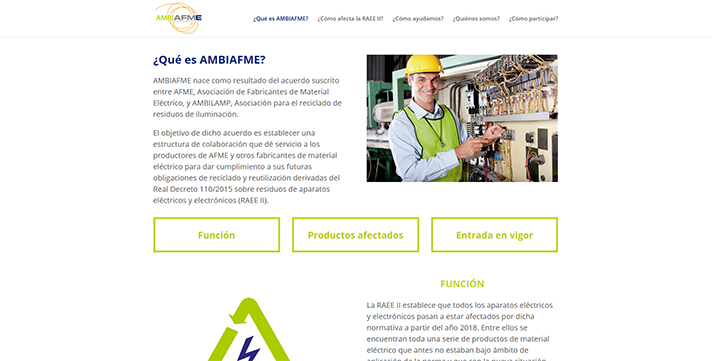 AMBIAFME lanza su web con información sobre sus actividades de reciclaje