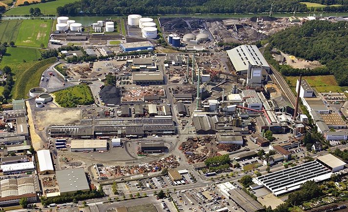 El centro de reciclaje del Grupo Aurubis está ubicado en Lünen (Alemania)
