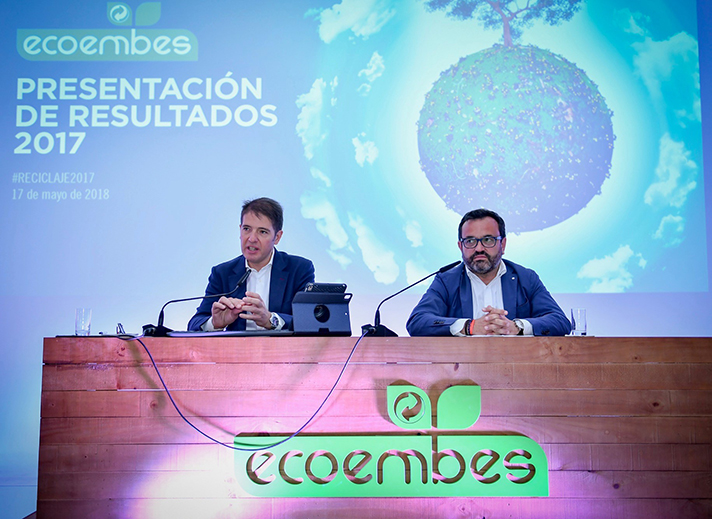 Óscar Martín, consejero delegado de Ecoembes, e Ignacio González, presidente de Ecoembes