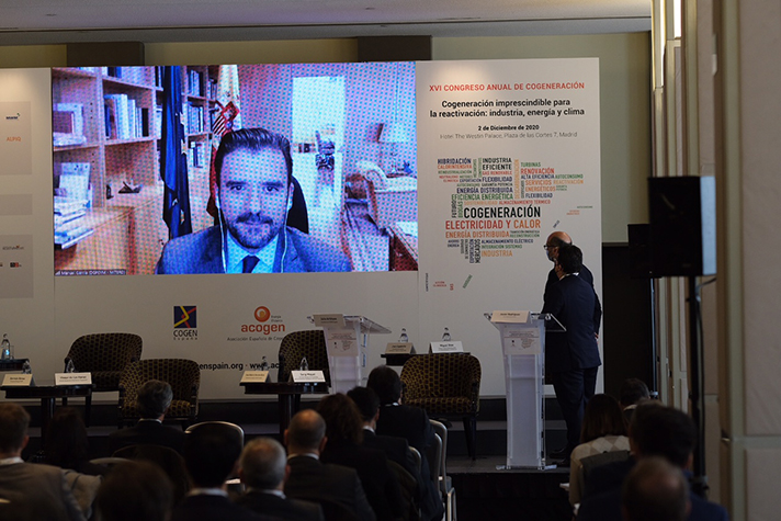 Manuel García, Director General de Política Energética, MITECO, durante su intervención en el Congreso