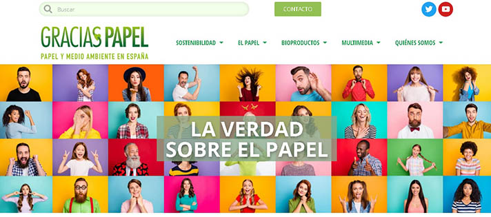 La nueva web del papel y el medio ambiente para la gran comunidad de los usuarios y profesionales del papel 