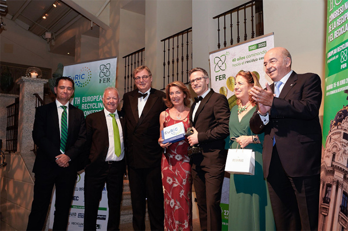 El premio se entregó en la cena de gala del 19º Congreso Nacional de la Recuperación y el Reciclado