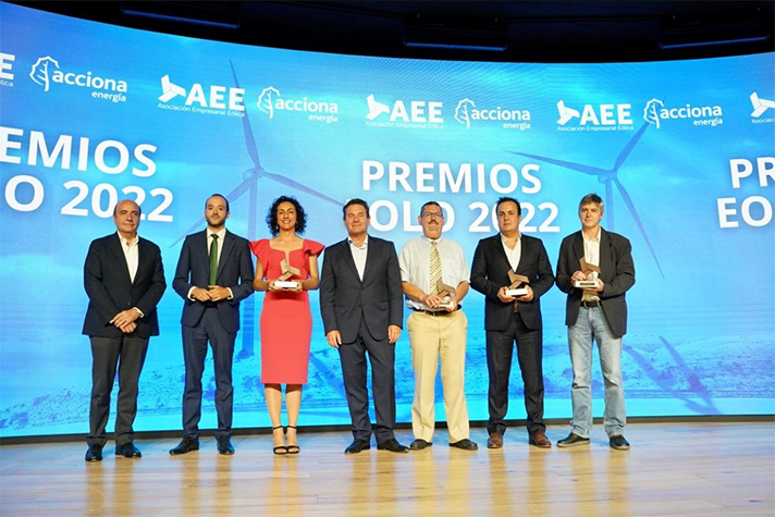 AEE hizo entrega durante el Encuentro Eólico de los Premios Eolo 2022 en sus distintas categorías: Fotografía, Microcuentos, Innovación e Integración Rural de la Eólica