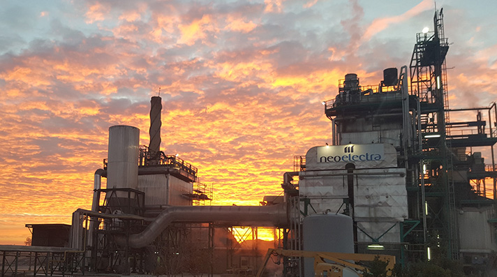 La planta de gasificación de biomasa de Neoelectra de Toledo  contribuye con el medio ambiente valorizando más de 380.000 toneladas  de residuos industriales y forestales desde 2016