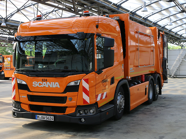 La flota de AWM de gestión de residuos de Munich se decanta por vehículos Scania GNC con transmisión automática Allison 
