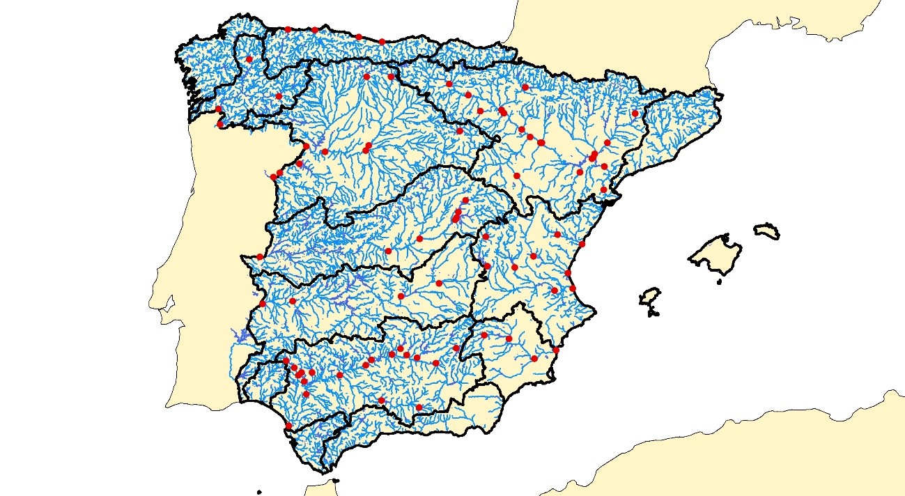 Red de 80 puntos de predicción hidrológica estacional en las cuencas intercomunitarias 