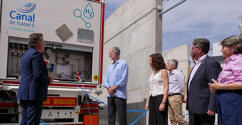 S.M. el Rey Felipe VI y Diaz Ayuso inauguran el Centro de Innovación de Agua y Energía de Canal de Isabel II