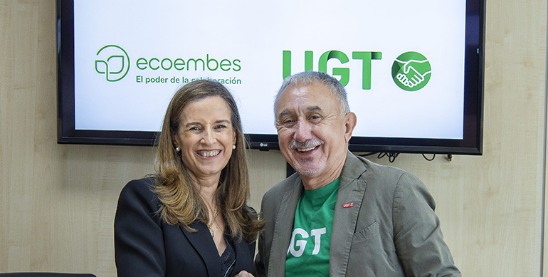 Ecoembes y UGT renuevan su colaboración para avanzar hacia un futuro sin residuos