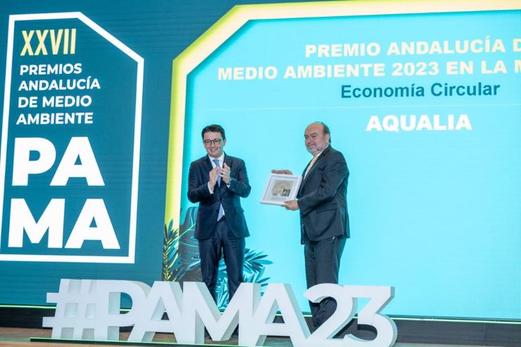 Aqualia premiada por la Junta de Andalucía por su contribución a la economía circular