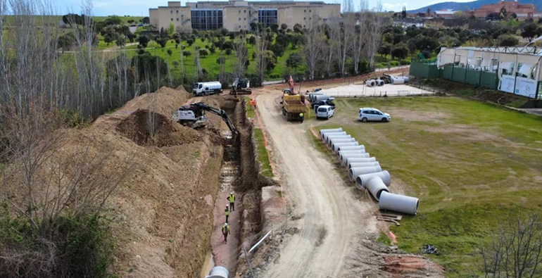 Cáceres avanza en la modernización del saneamiento con el 90% del Colector Universidad ya ejecutado