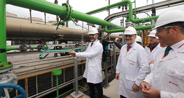 Cepsa inaugura su nueva planta de reutilización de agua en el Parque Energético San Roque