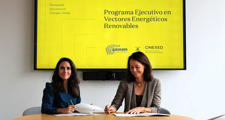 Gasnam y Comillas ONEXED lanzan un Programa Ejecutivo en Vectores Energéticos Renovables para liderar la transición energética 