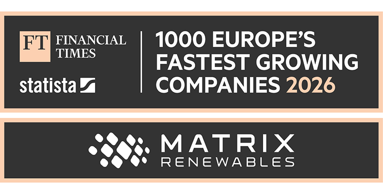Matrix Renewables entra en el FT1000 y se consolida como líder en crecimiento renovable en Europa