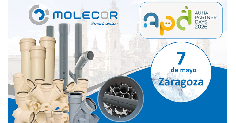 Molecor participará en AÚNA Partner Days 2026 en Zaragoza con sus soluciones para edificación