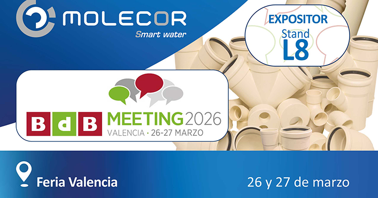 Molecor presenta sus soluciones de conducción y gestión del agua en el BdB Meeting 2026 en Feria Valencia