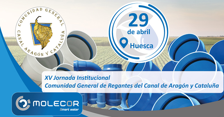 Molecor participará en la XV Jornada del Canal de Aragón y Cataluña para impulsar el regadío sostenible