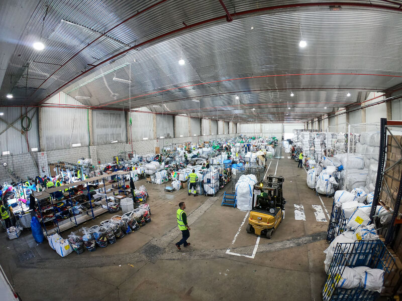 Planta de clasificación de residuo textil 