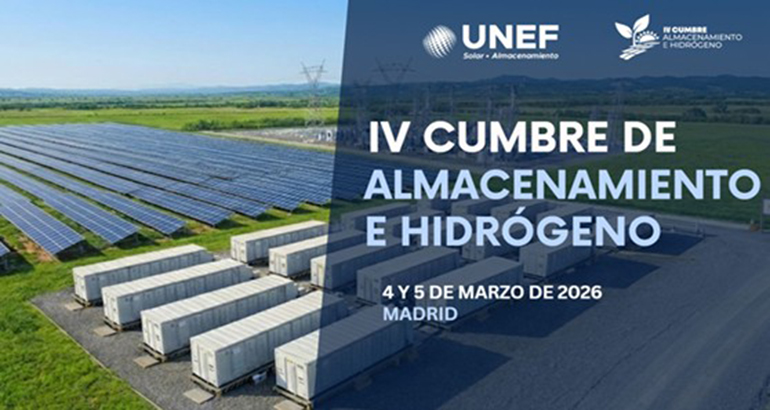 La IV Cumbre de Almacenamiento e Hidrógeno de UNEF se celebrará los días 4 y 5 de marzo en Madrid