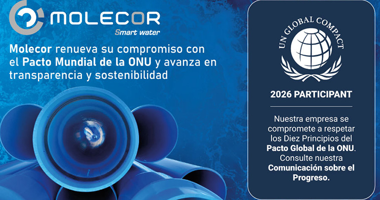 Molecor refuerza su estrategia ESG con la renovación de su compromiso con el Pacto Mundial de la ONU