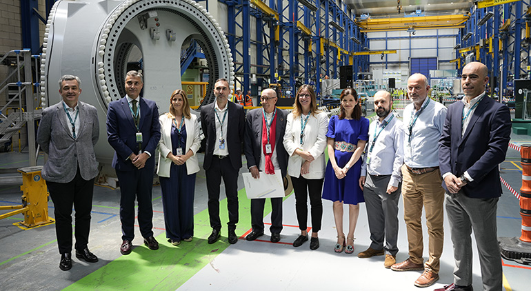 La planta de GE Vernova en Noblejas ayuda a prolongar la vida útil de las turbinas eólicas y evita la necesidad de utilizar 4500 toneladas de acero nuevo cada año