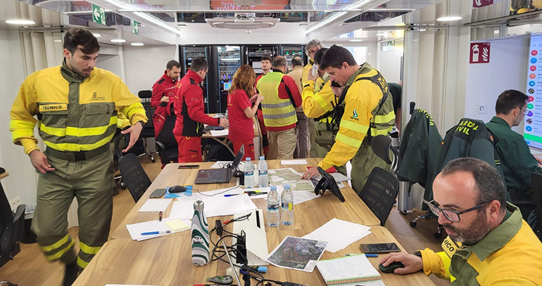 MITECO refuerza la coordinación interterritorial ante incendios forestales con un simulacro en la Sierra de Gata