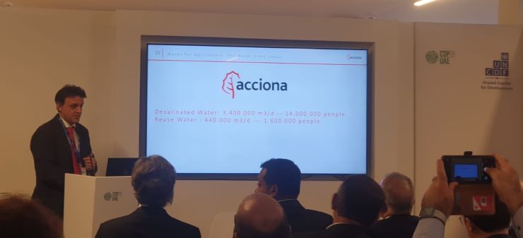 ACCIONA presenta soluciones sostenibles para el riego durante la COP 28: desalinización y reutilización