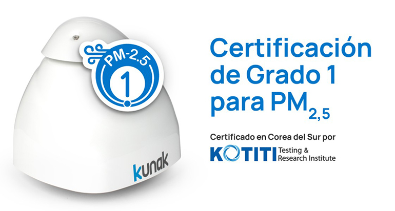 Kunak AIR Pro alcanza la certificación de máximo nivel para la medición de partículas PM2.5