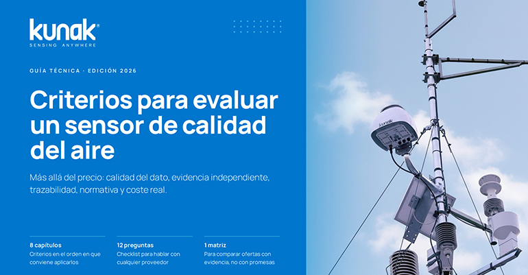 Una guía técnica recoge los criterios clave para elegir un sensor de calidad del aire