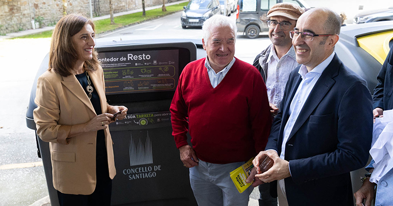 La Xunta de Galicia, el Concello de Santiago y Ecoembes impulsan un proyecto piloto para mejorar la recogida separada de residuos
