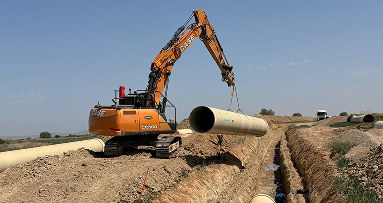 Amiblu modernizará el regadío de Santa Ana en Huesca con 16 kilómetros de tuberías PRFV