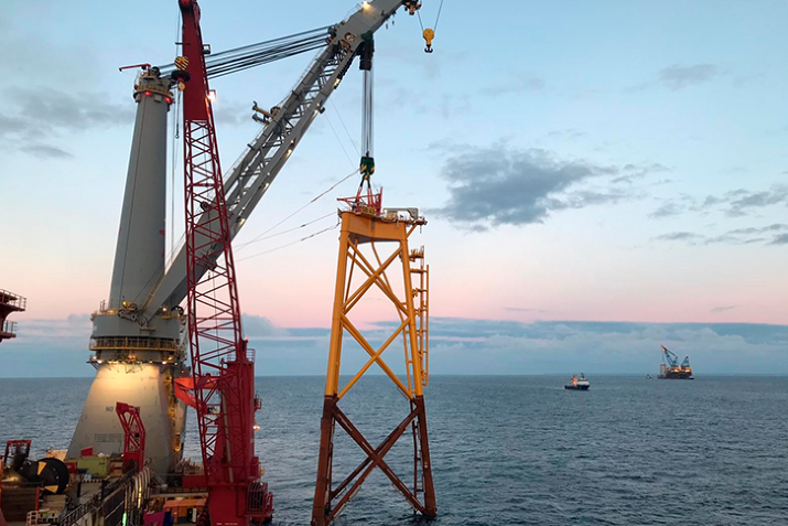 Iberdrola concluye la primera fase de construcción del parque eólico marino de Saint-Brieuc