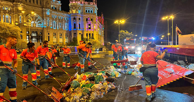 La gestión de residuos, el otro gran operativo tras los eventos multitudinarios