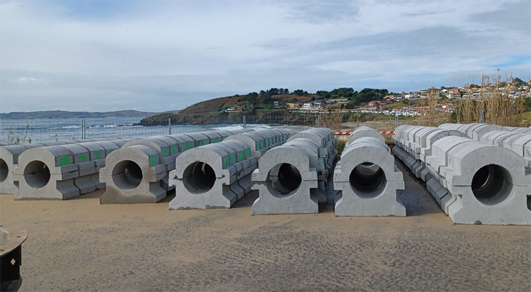 Acuaes avanza en las obras de mejora de la depuración de Sanxenxo y del saneamiento de Raxó (Pontevedra)