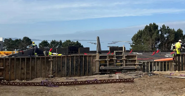 Las obras de la depuradora de A Illa de Arousa entran en su fase final