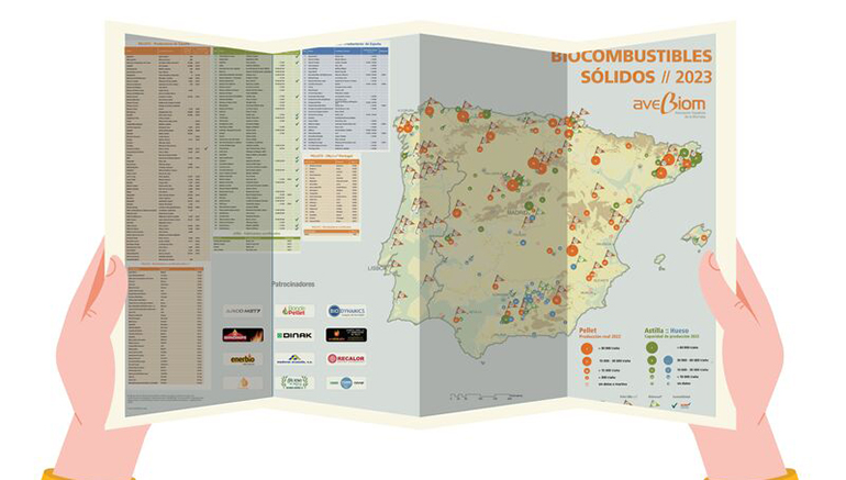 Avebiom actualiza su mapa de biocombustibles sólidos