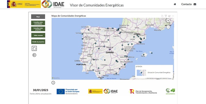 El mapa ya está disponible en su primera fase a través de la página web del IDAE