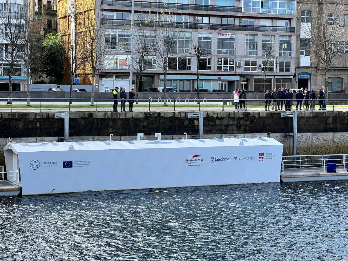 Una ventana a la revolución ecológica marina: un visor submarino en el Puerto de Vigo permitirá comprobar la biodiversidad generada con el hormigón ecológico de ECOncrete 