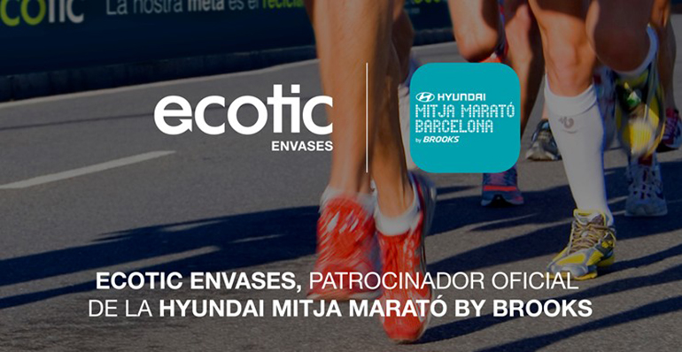 ECOTIC Envases impulsa el reciclaje en la Hyundai Mitja Marató by Brooks como patrocinador oficial