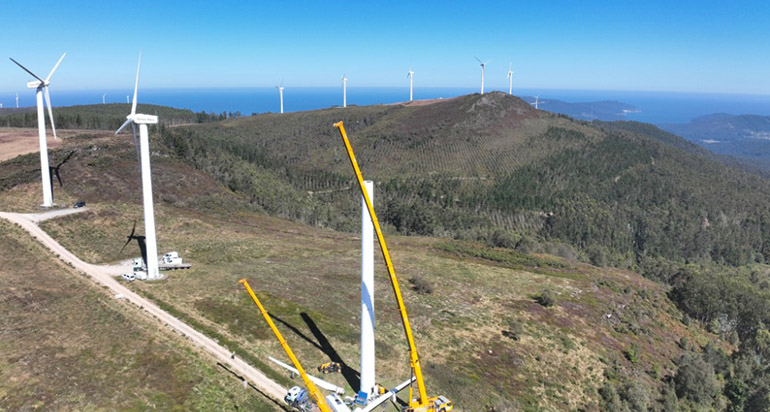 Endesa inicia la repotenciación del parque eólico Coriscada en Galicia