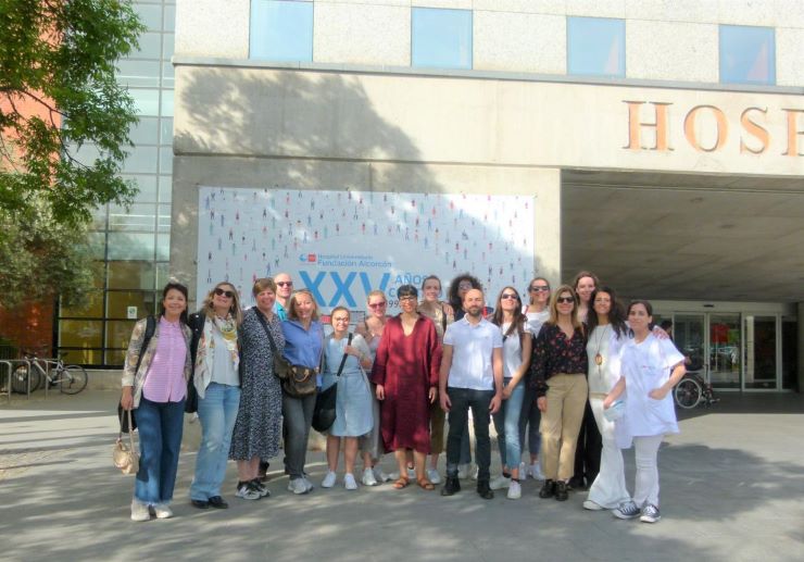 Profesionales sanitarios de la Unión Europea visitan el Hospital Fundación Alcorcón para conocer sus acciones de mejora medioambiental