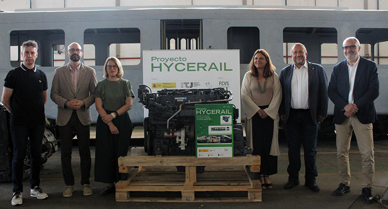 ITJ y CIUDEN presentan el motor de combustión interna de hidrógeno verde del proyecto Hycerail 